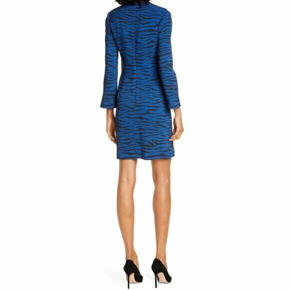 A.L.C. NWOT Blue Black Noelle Sheath Tiger Print Dress Size 0 - Picture 3 of 6